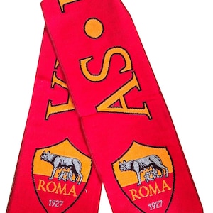 Scarf as roma italy calcio football club handmade supporter champions scarves soccer GIFT jersey fan