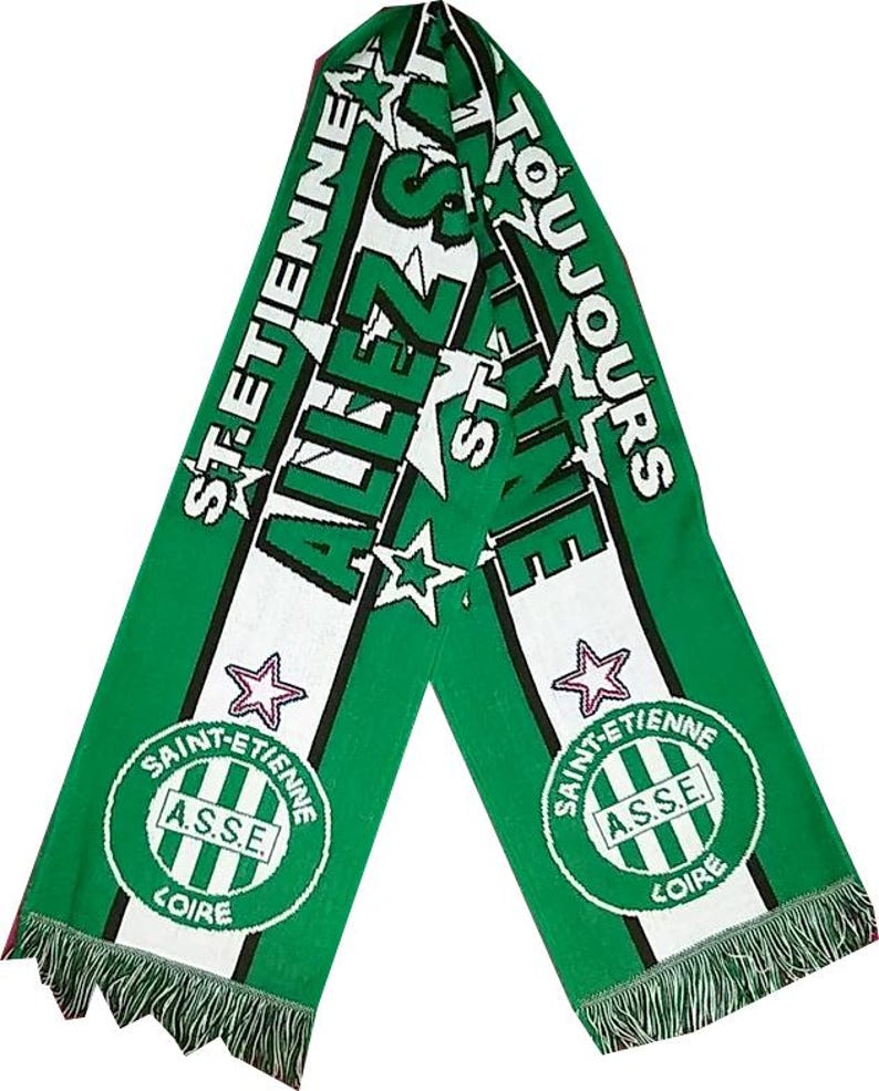 Écharpe Supporter Saint-Étienne Les Verts - Vintage Coupe De France ASSE