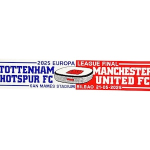 Scarf europa league cup final 2025 1 side schal scarves gift 100% Acrylic FAN jersey flag bandana