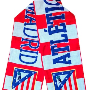 Scarf atletico madrid clubs football fan supporter 1 sides scarves gift 100% Acrylic FAN jersey flag bandana