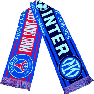 Scarf champions league cup final 2025 1 side schal scarves gift 100% Acrylic FAN jersey flag bandana
