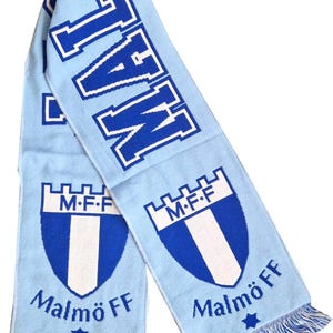 Scarf malmo fc sweden calcio football club handmade supporter champions scarves soccer GIFT jersey fan