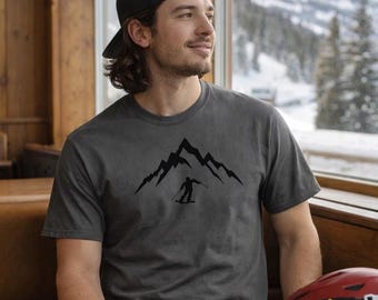 Alpine Skiing T-shirt, Winter Sports T-shirt, Snowy Mountain T-shirt