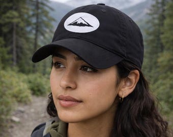 Volcano Leather Patch Dad Hat