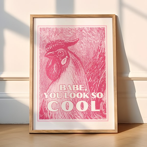 You Look So Cool druckbares Poster - Die 1975 inspirierte Räuber-Druck, Vintage-Stil Musik Dekor