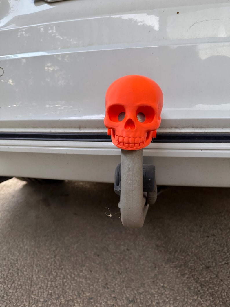 1 pc-Skull Tow Hitch Cover–Custom Car & Trailer Ball Cap | Fits 50mm Tow Ball | Anti-Theft Screws (Hex Key)|Gothic Auto Accessory(Mat: PETG) image 3