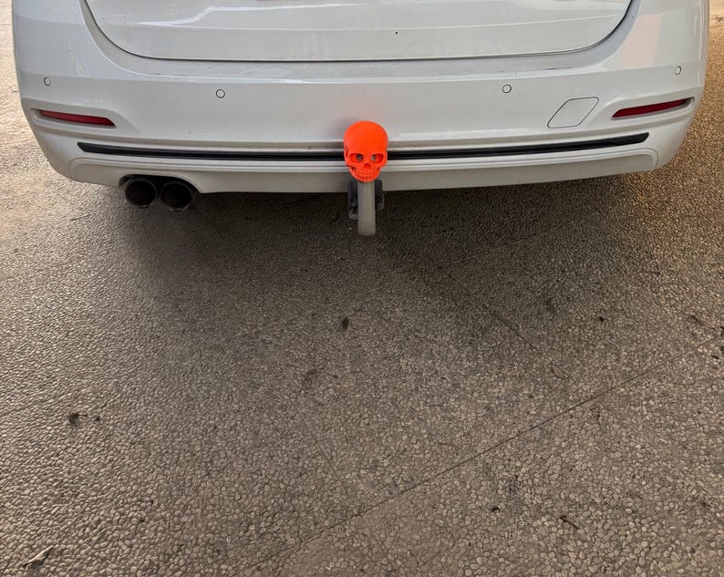 1 pc-Skull Tow Hitch Cover–Custom Car & Trailer Ball Cap | Fits 50mm Tow Ball | Anti-Theft Screws (Hex Key)|Gothic Auto Accessory(Mat: PETG) image 4