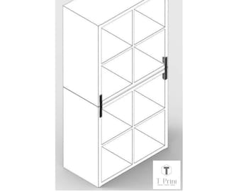 2 pcs - Vertical Connector for IKEA Kallax Shelf – Maximize Storage - Create Dividers and Enhance Your Organization ( Material:PETG)
