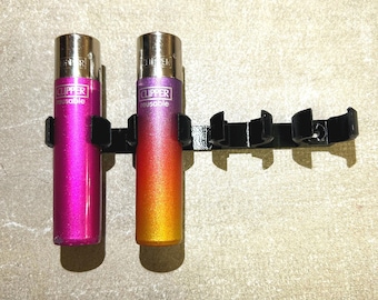 Custom 3D Printed Clipper Lighter Organizer: Personalized Tabletop Display Stand for Smokers
