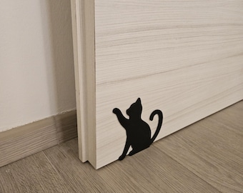 4 pcs - Cat Door Stop, 3D Printed Doorstop, Cute Cat Shape Wedge, Funny Home Decor, Animal Door Holder (Mat:PETG)