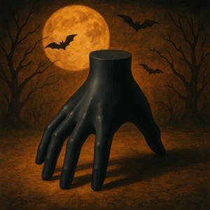 1 stuk - Addams Family Hand, Ding Replica, 3D-geprinte decoratie, Halloween-rekwisiet, griezelig cadeau, gotische woondecoratie, filmreplica (Mat: PETG)