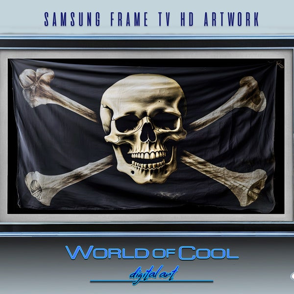 Realistic Pirate Flag - HD Samsung Frame TV Digital Art