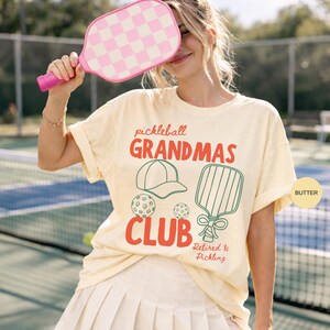 Pickleball Grandma Club comfort colors shirt, sport grandma shirt, pickleball mom lover, gift for grandma.