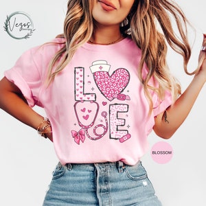 Comfort Colors® love nurse valentine shirt, cute nurse shirt, nurse valentine shirt, wife valentine gift,nurse gift,nurse practitioner gifts