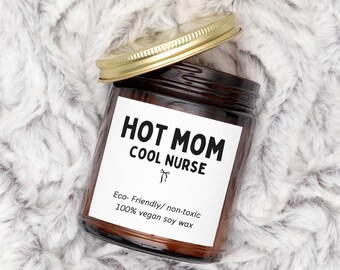 funny mom nurse gift, candle apricot wax, Nurse Candle, Candle Gift for nurse, Funny New Nurse, Gift RN, unique gift mom, nurse gift, mom