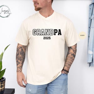 Comfort Colors® Grandpa EST Shirt, Personalize Grandpa, Fathers Day Shirt, Custom Grandpa Shirt, Grandpa Birthday Gift Granddad, grandpa