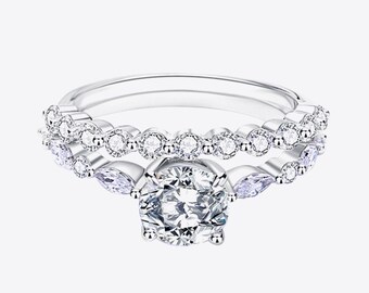 Anillo de moissanita Ashley