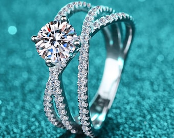 Anillo Amalea Moissanita de 1 Quilate No