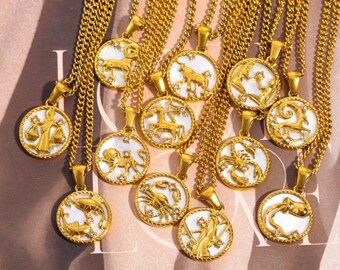 Collar de acero inoxidable con colgante de constelación