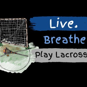 Vintage Lacrosse T-Shirt: Hand-Sketched Design, Custom Saying