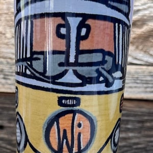 VW Bus 20 oz custom water bottle - Vintage VW Bus - handmade design - Customize or Personalizations Available!