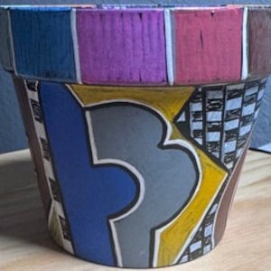 Hand Painted Planter Pot