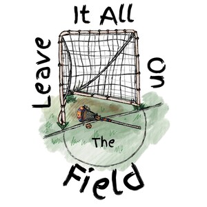 Vintage Lacrosse T-Shirt: Hand-Sketched Design