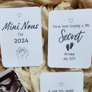 Pregnancy announcement (souvenir card to be photographed)/ Pregnancy announcement (souvenir card to be photographed)