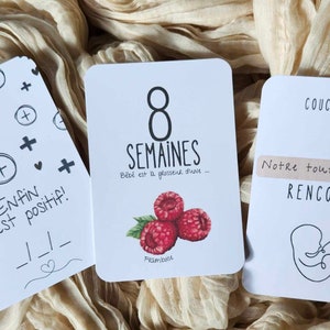Cartes Étapes Grossesse- Fruit / Pregnancy Milestone cards - Fruits