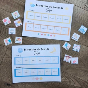 Tableau routine Matin + soir / Toddler routine Morning + Evening
