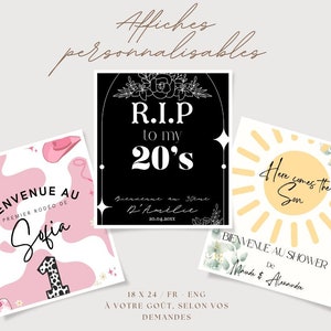 Affiche Bienvenue personnalisable / Personalised Welcome sign