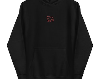 Embroidered Bulldog Hoodie