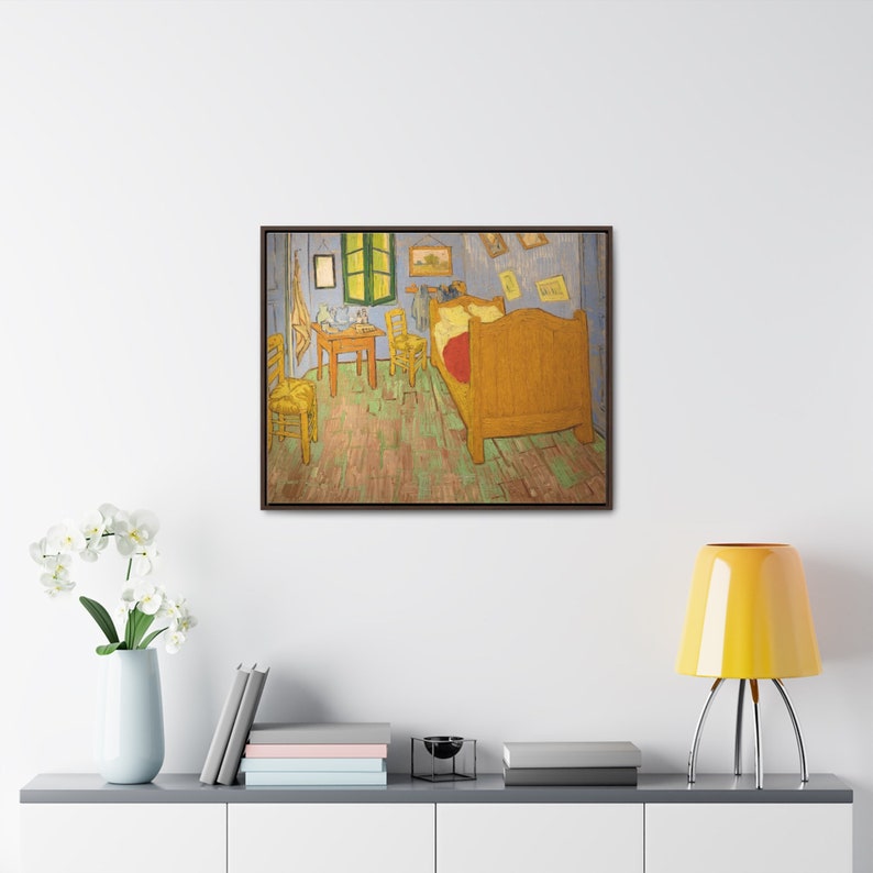 Vincent Van Gogh the Bedroom 1889 Canvas Print Famous Art Etsy