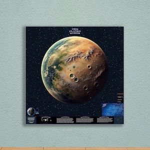 Koboh-infographic Lore-kaart. Hoogwaardige sci-fi infographic sci-fi-kaartafdruk. Videogamekunst. Digitale JPG-download.