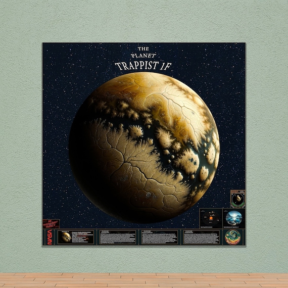 【新品未使用】Trappist Westvleteren 12 5本セット Trappist-1f Exoplanet Poster: NASA Sci-fi Wall Art (digital