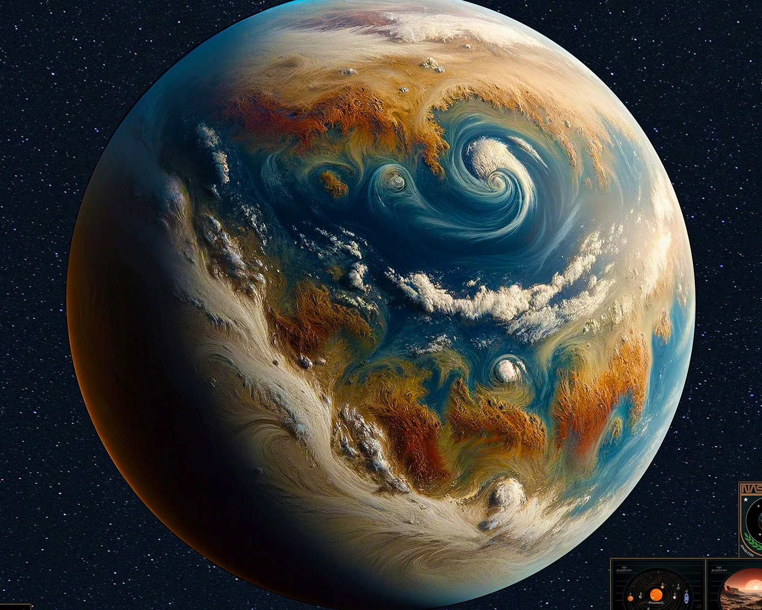 プロキシマ・ケンタウリB太陽系外惑星ポスター：SF NASAウォールアート