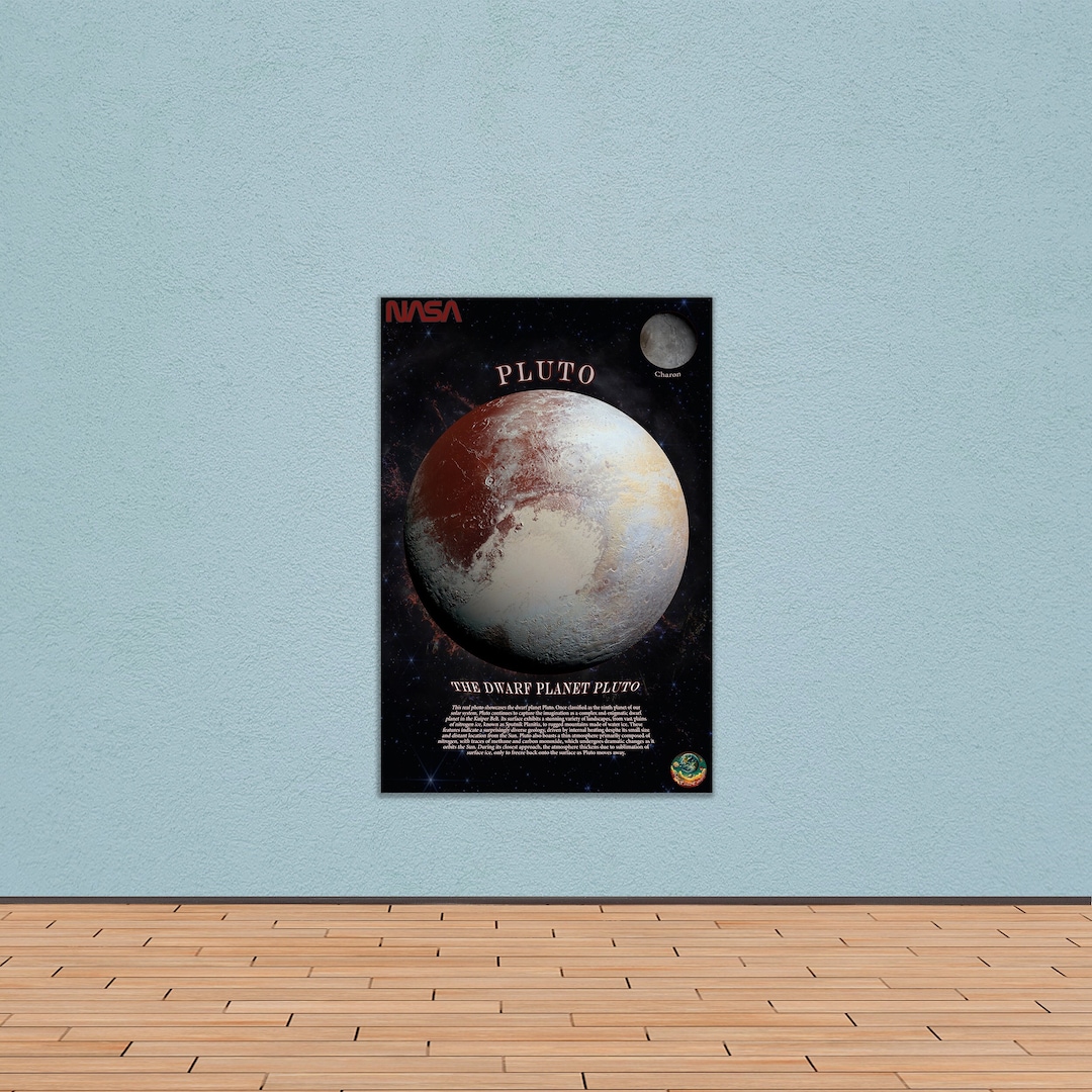 Pluto Poster: NASA Inspired Space Wall Art (digital Download) - Etsy