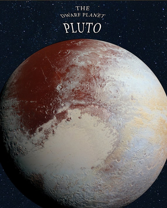 冥王星準惑星ポスター：NASA SF ウォールアート（デジタルダウンロード