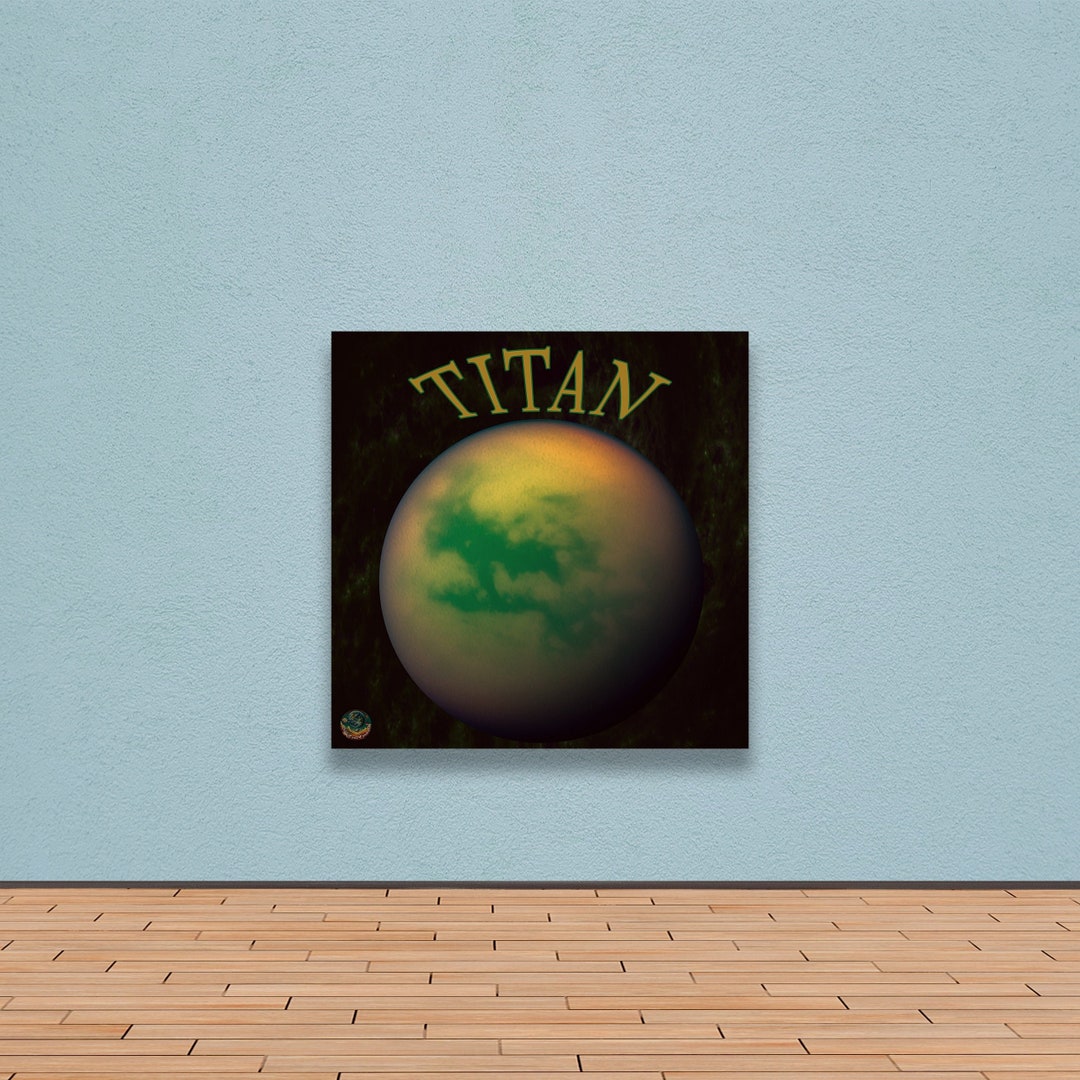 Titan Moon of Saturn Poster: Nasa-inspired Galaxy Wall Art (digital ...