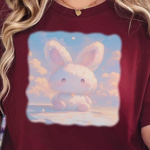 Kawaii Bunny Shirt, Yami Kawaii Clothes, Harajuku T-Shirt, Pastel Goth Clothes, Pastel Grunge Tshirt, Gift for Pastel Goths, Cute Kawaii Tee