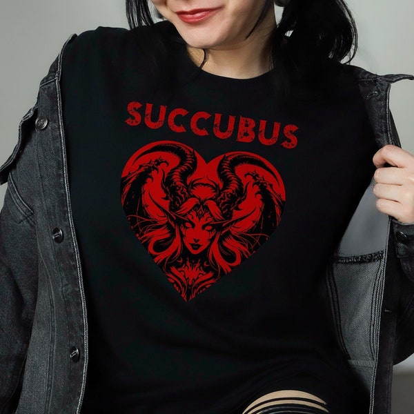 Succubus T-Shirt, Pastel Goth Aesthetic, Goth Shirt, Punk & Goth Gift, Grunge Clothing, Alt Clothing, Dark Cottagecore, Dark Aesthetic