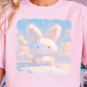 Kawaii Bunny Shirt, Yami Kawaii Clothes, Harajuku T-Shirt, Pastel Goth Clothes, Pastel Grunge Tshirt, Gift for Pastel Goths, Cute Kawaii Tee