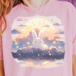 Kawaii Bunny Tee, Yami Kawaii Clothes, Harajuku T-Shirt, Pastel Goth Clothes, Pastel Grunge Tshirt, Gift for Pastel Goths, Cute Kawaii Shirt
