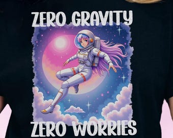 Japans streetwear astronaut T-shirt, harajuku esthetisch T-shirt, Alt Fashion-kleding, edgy Space-Core grafisch shirt, cadeaus voor anime-sciFi-fan