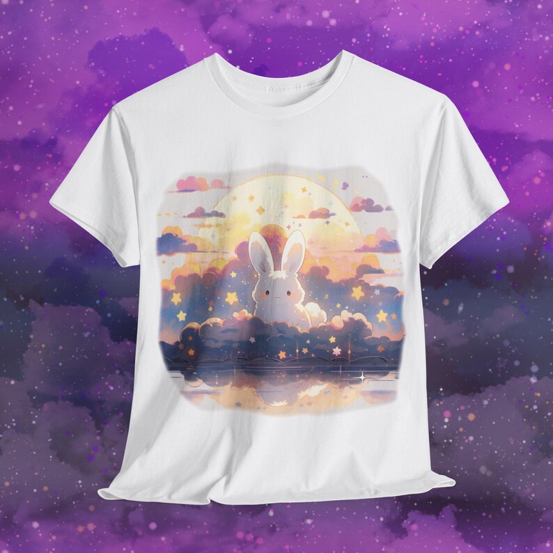 Kawaii Bunny Tee, Yami Kawaii Clothes, Harajuku T-Shirt, Pastel Goth Clothes, Pastel Grunge Tshirt, Gift for Pastel Goths, Cute Kawaii Shirt