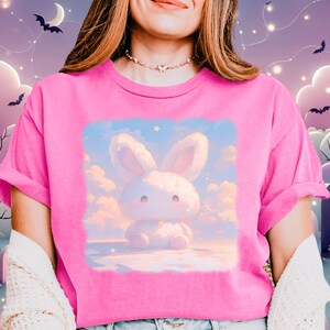 Kawaii Bunny Shirt, Yami Kawaii Clothes, Harajuku T-Shirt, Pastel Goth Clothes, Pastel Grunge Tshirt, Gift for Pastel Goths, Cute Kawaii Tee