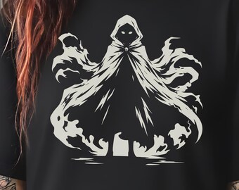 Anime Inspired Gothic Reaper T-Shirt, Dark Fantasy Horror Tee, Occult Death and Alternative Clothing, Unisex