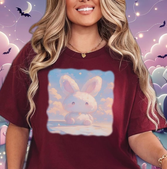 Kawaii Bunny Shirt, Yami Kawaii Clothes, Harajuku T-Shirt, Pastel Goth Clothes, Pastel Grunge Tshirt, Gift for Pastel Goths, Cute Kawaii Tee