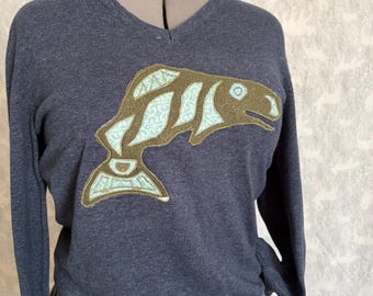 Maglione Blue Fish riciclato - Taglia M da adulto