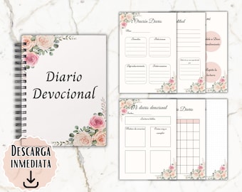 Diario Cristiano en espagnol, Diario Devocional para Mujeres Imprimible, Diario de Fe Cristiana Español, Diario Espiritual Mujer PDF